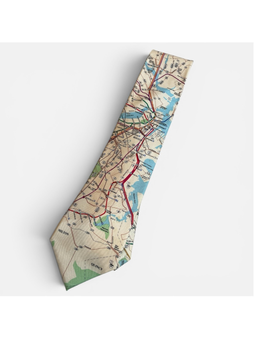Josh Bach Boston MBTA Map Silk Tie